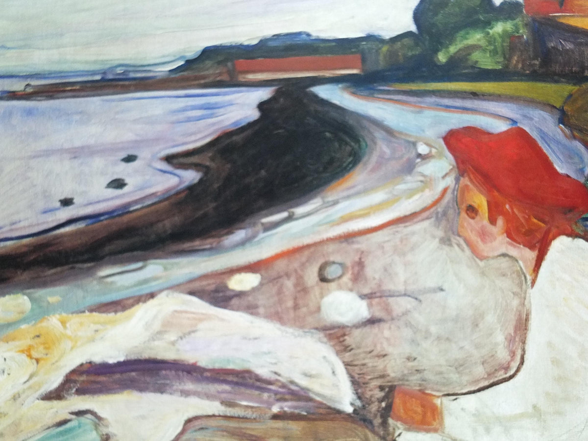 2000 Edvard Munch Poster, Youth on the Beach 1904, The Linde Frieze, Expressionism, gallery exhibition, wall art decor