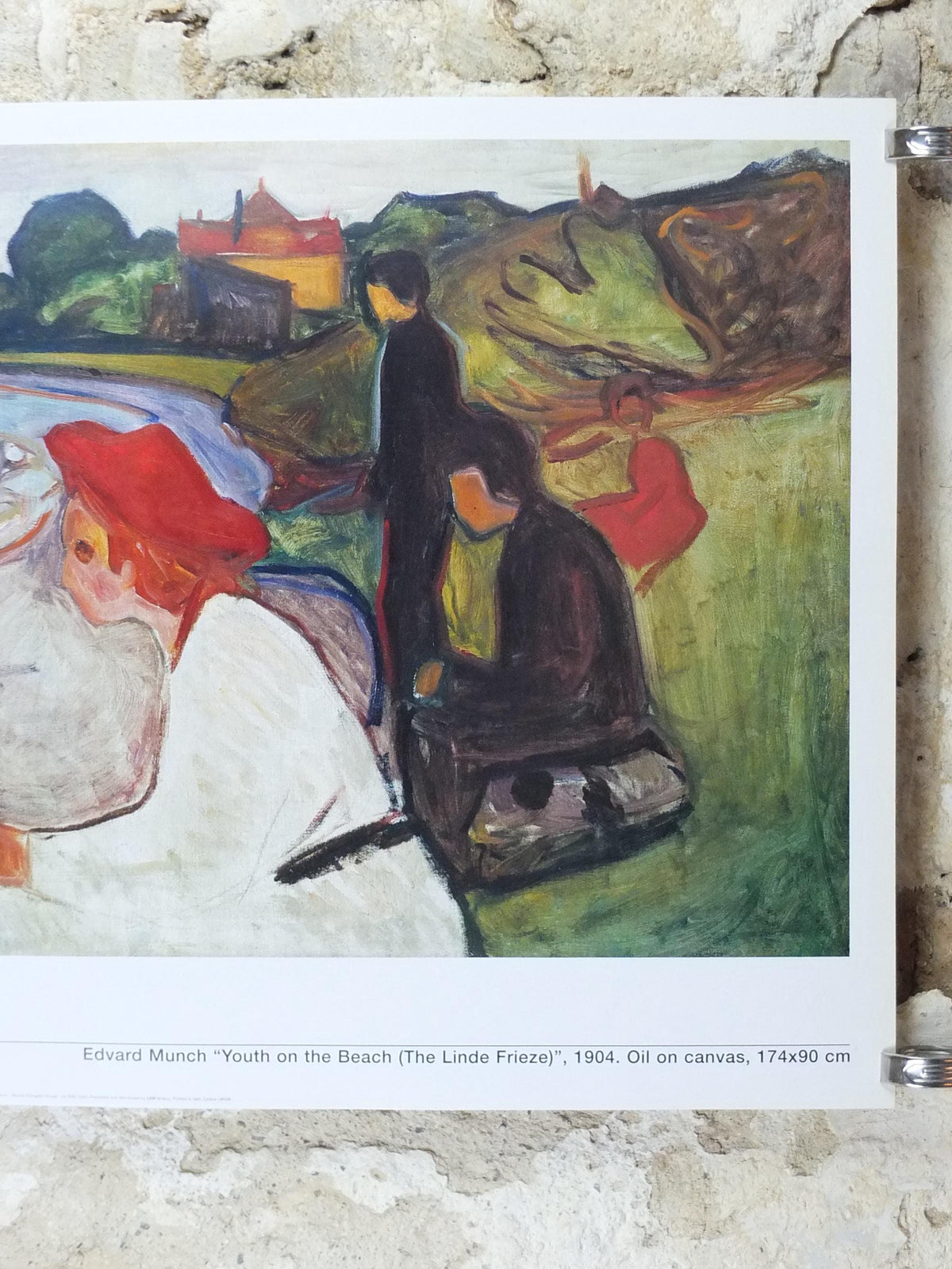 2000 Edvard Munch Poster, Youth on the Beach 1904, The Linde Frieze, Expressionism, gallery exhibition, wall art decor
