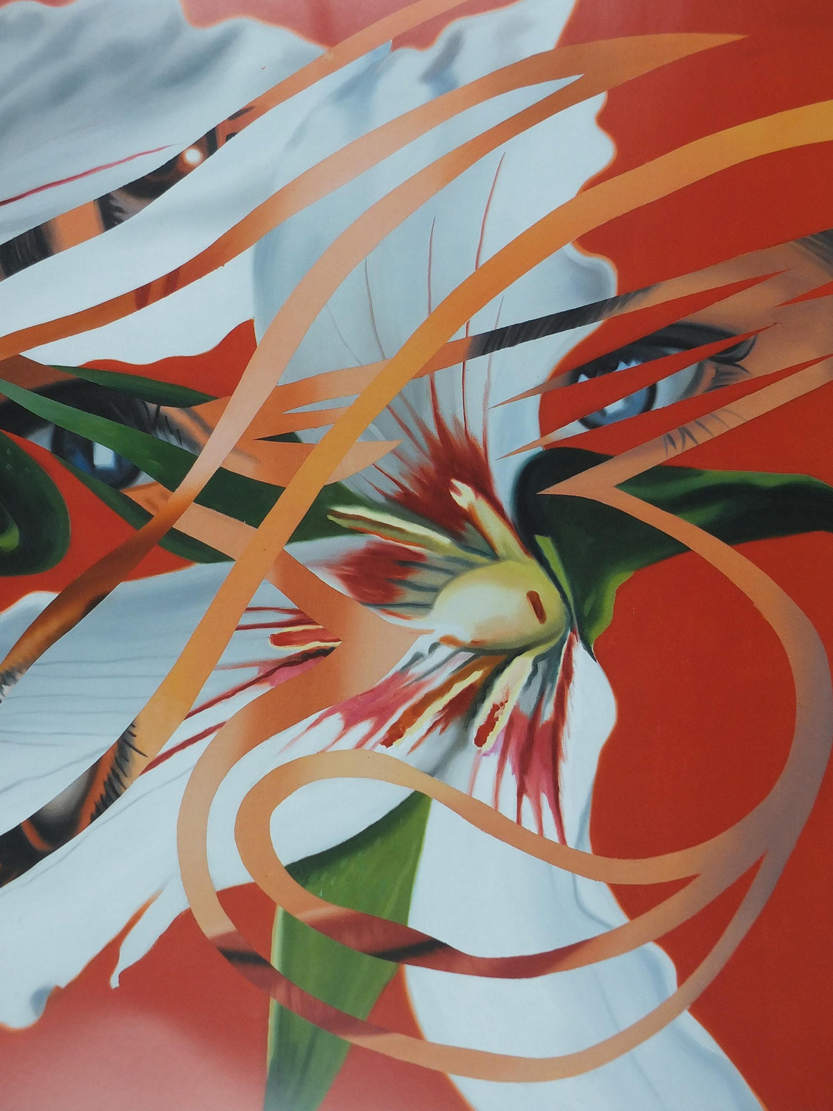 2004 James Rosenquist Poster, Sister Shrieks 1987, The Flower as a Picture, American Pop Art, gallery exhibition wall art decor