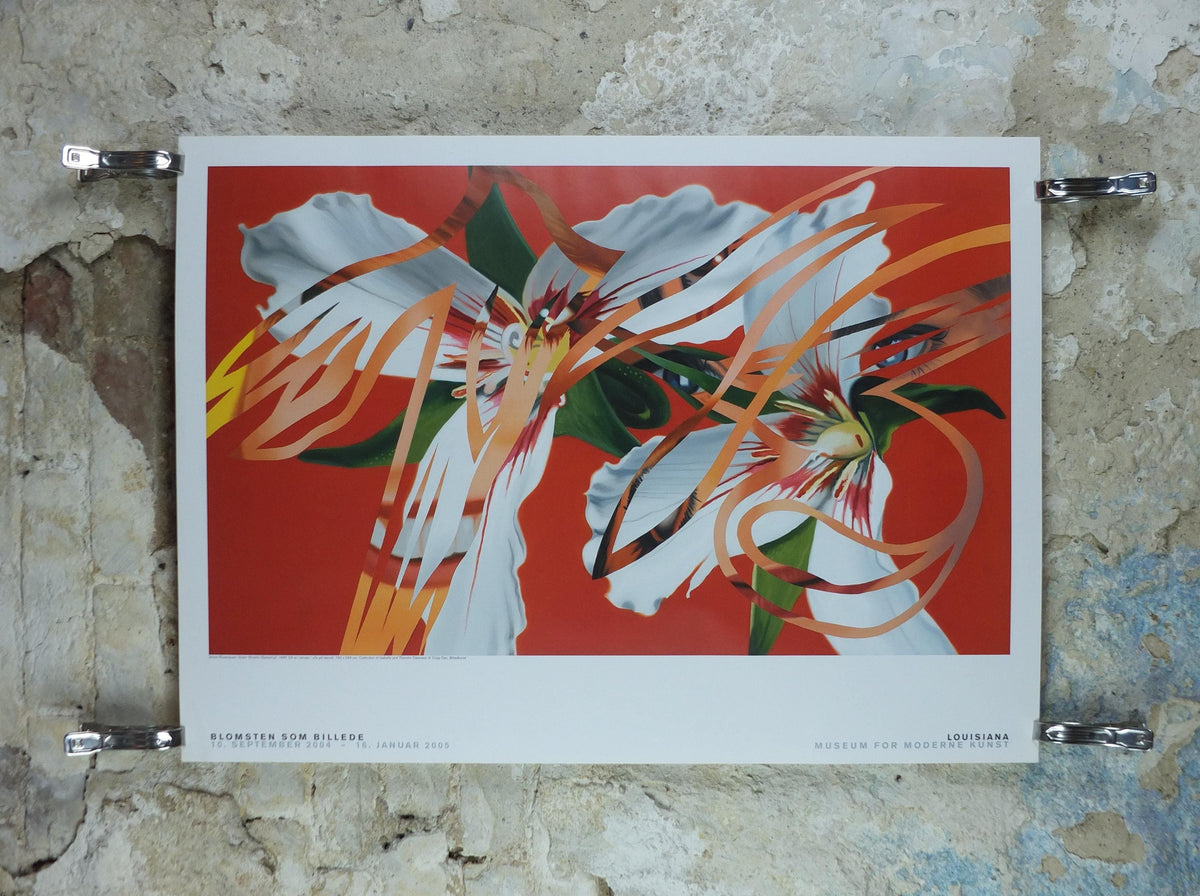 2004 James Rosenquist Poster, Sister Shrieks 1987, The Flower as a Picture, American Pop Art, gallery exhibition wall art decor