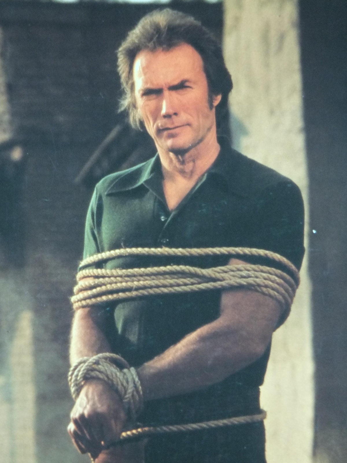2000 Annie Leibovitz Poster, Clint Eastwood bound in rope, Louisiana, Copenhagen, photography gallery exhibition, wall art decor