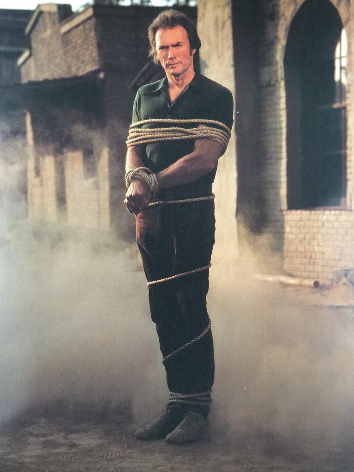 2000 Annie Leibovitz Poster, Clint Eastwood bound in rope, Louisiana, Copenhagen, photography gallery exhibition, wall art decor