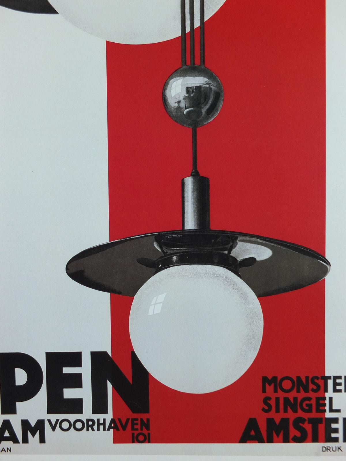 1986 Giso Lamp Poster, designed by W H Gispen, Design Lights and Lighting, European Design Lamps, wall art decor