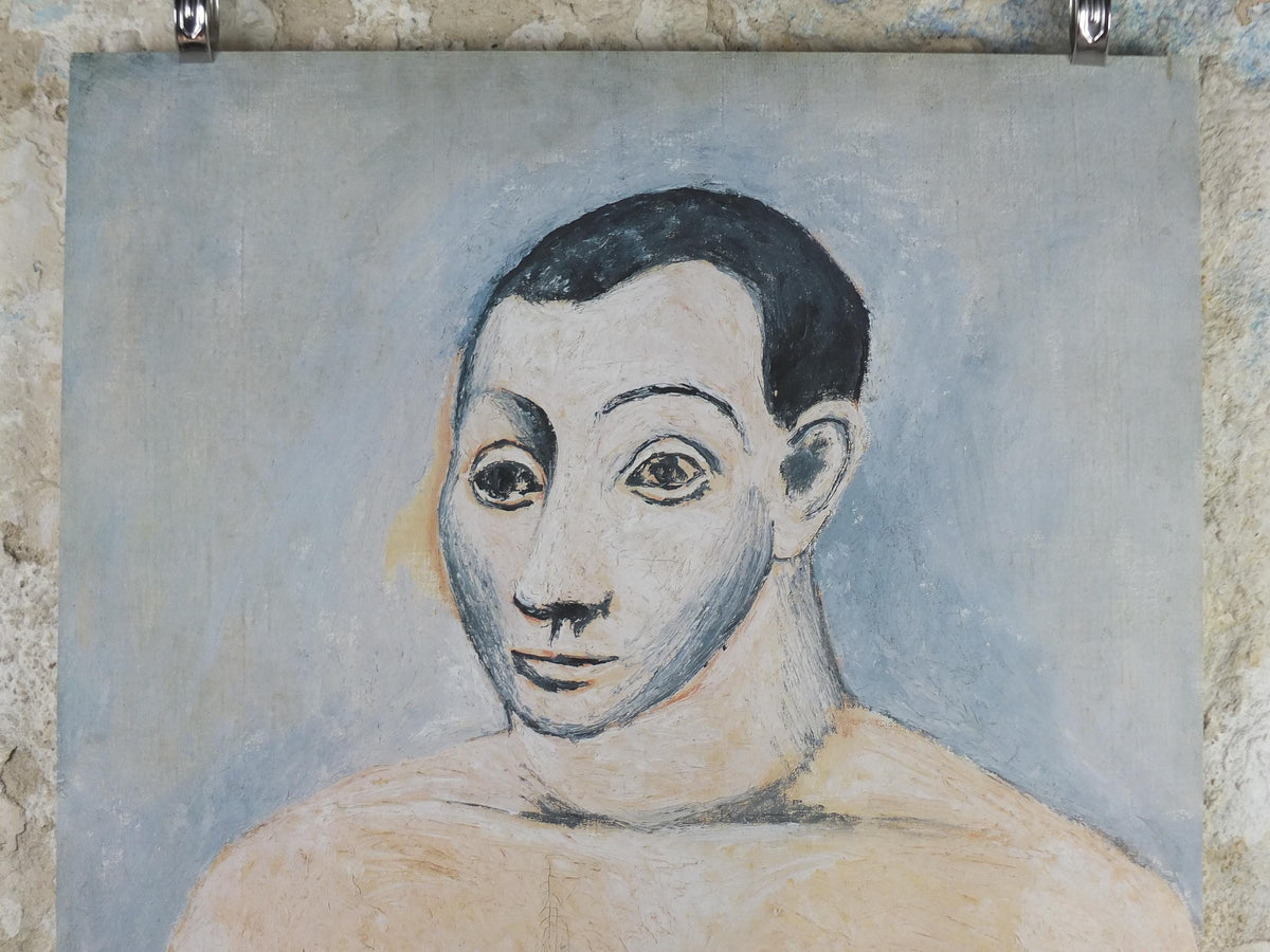 1996 Pablo Picasso Poster, Self Portrait 1906, Blue Period, Louisiana Museum of Modern Art, Copenhagen, gallery exhibition, wall art decor