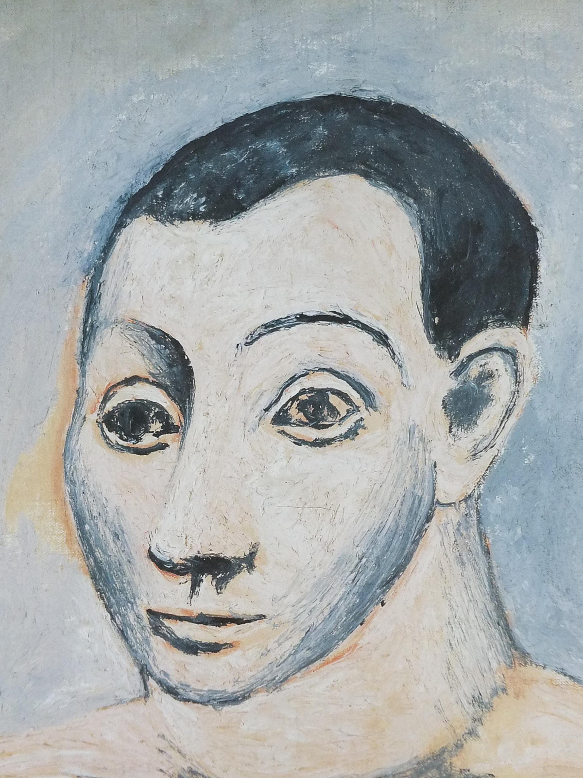 1996 Pablo Picasso Poster, Self Portrait 1906, Blue Period, Louisiana Museum of Modern Art, Copenhagen, gallery exhibition, wall art decor