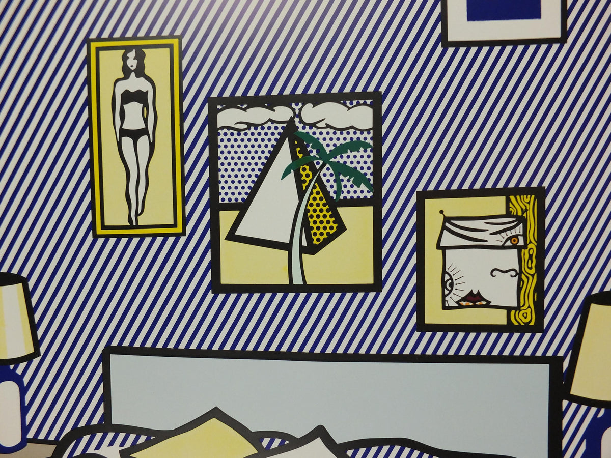 2000 Roy Lichtenstein Poster, Interior with Waterlilies 1991, Tate Gallery, London, Pop Art artist gallery exhibition, wall art decor