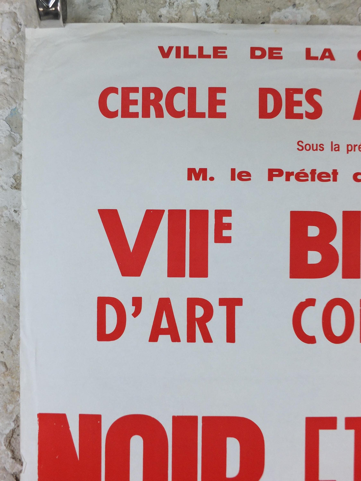 1976 Black & White Poster, Noir et Blanc, sculptures, drawing and engravings, lovely patina, wall art decor