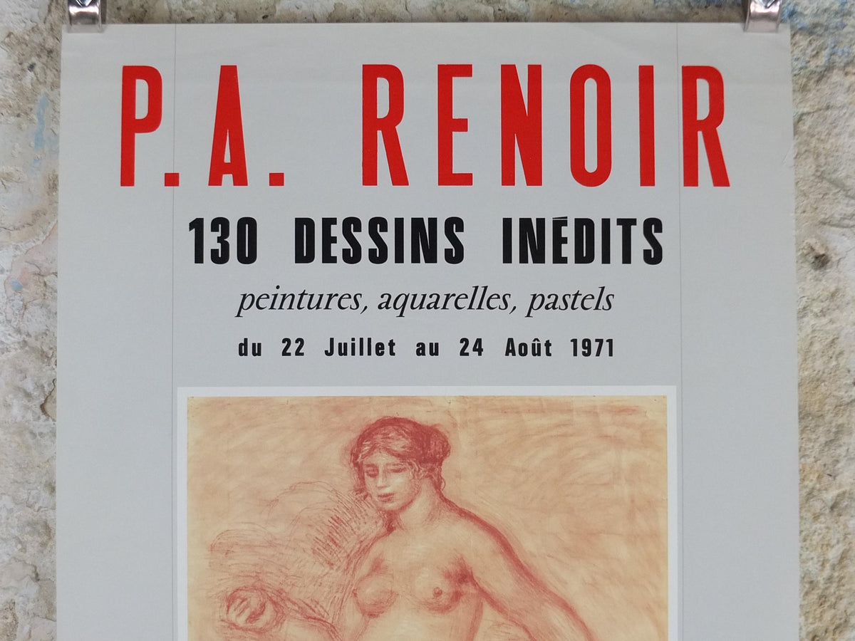 1971 Pierre Renoir Poster, Venus Victrix 1915, Galerie du Carlton, impressionists, artist gallery exhibition wall art decor