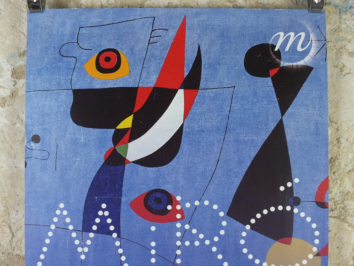 2018 Joan Miro Exhibition Poster, Women and Bird in the Night 1947, Grand Palais, Dada Surrealism, gallery exhibition, wall art decor