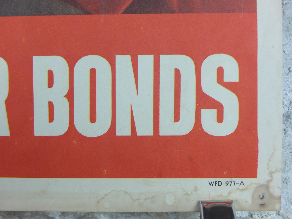 1944 War Bonds Poster, Protect His Future, Laughing Boy, Buy and Keep War Bonds, by Ruth Nichols, WFD 977-A, US Treasury wall art decor
