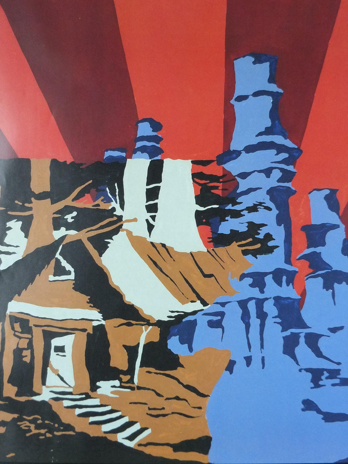 2002 Per Kirkeby Poster, Without Title 1967, Painting on Masonite, Louisiana Museum of Modern Art, gallery exhibition wall art decor