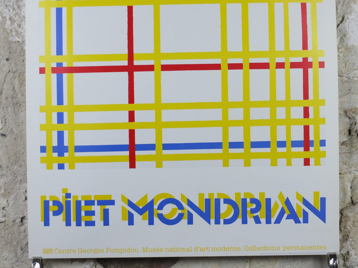 1985 Piet Mondrian Poster, New York 1 1942, Dutch abstract, De Stijl The Style, Neoplasticism, Exhibition wall art decor