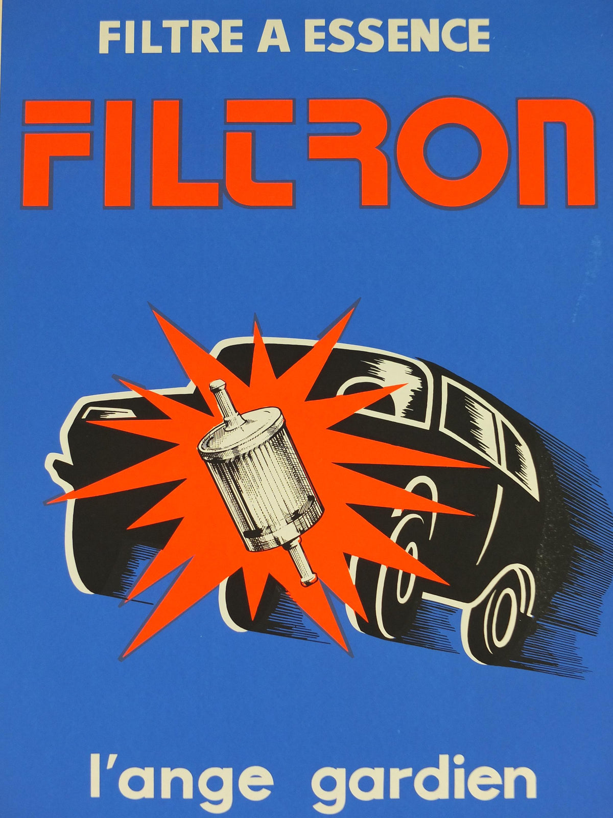 Colourful Car parts Poster, Filron, vintage French carburetor, mechanic modernist pop art, wall art decor 1960s