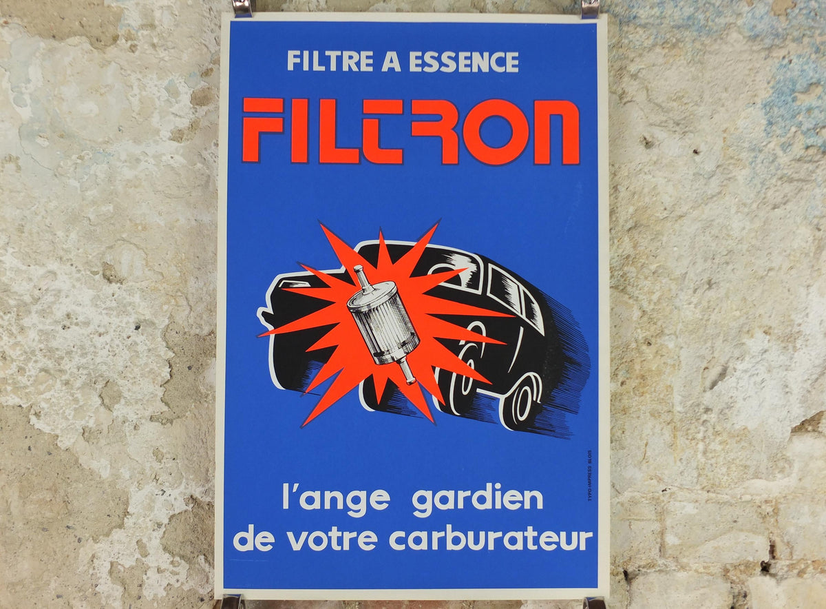 Colourful Car parts Poster, Filron, vintage French carburetor, mechanic modernist pop art, wall art decor 1960s