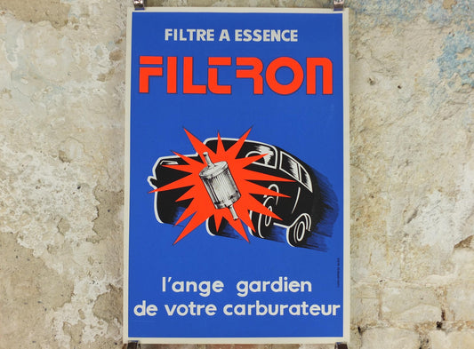 Colourful Car parts Poster, Filron, vintage French carburetor, mechanic modernist pop art, wall art decor 1960s