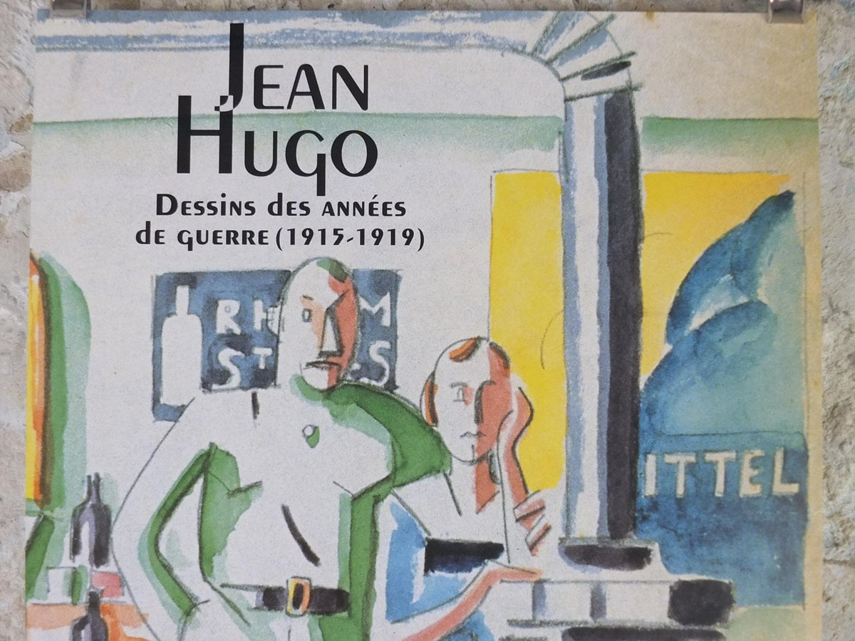 1994 Jean Hugo Poster, Bar Interior 1915, Soldier with his Girl, paintings from the First World War WW1, French painter, wall art decor