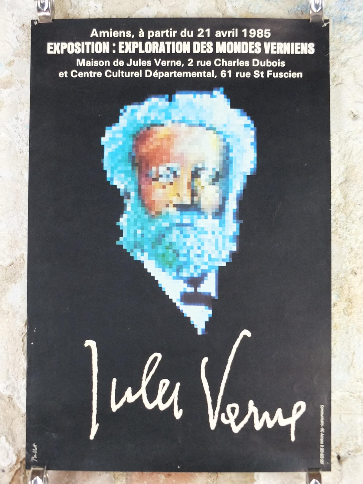 1985 Jules Verne Poster, The World of Jules Verne, French Science Fiction Writer Sci-fi, wall art decor