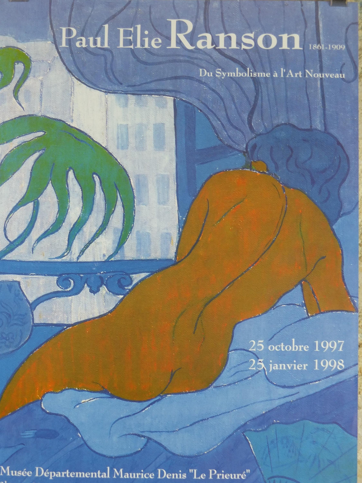 1997 Paul Ranson Poster, The Blue Room 1891, La Chambre Bleue, Art Nouveau, Symbolism post impressionism, art gallery, wall art decor
