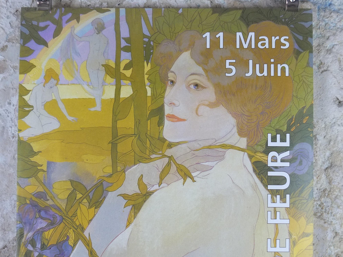 1995 Georges de Feure Poster, The Woman With the Iris 1897, La Femme À l'Iris, Art Nouveau, Symbolism post impressionism, wall art decor