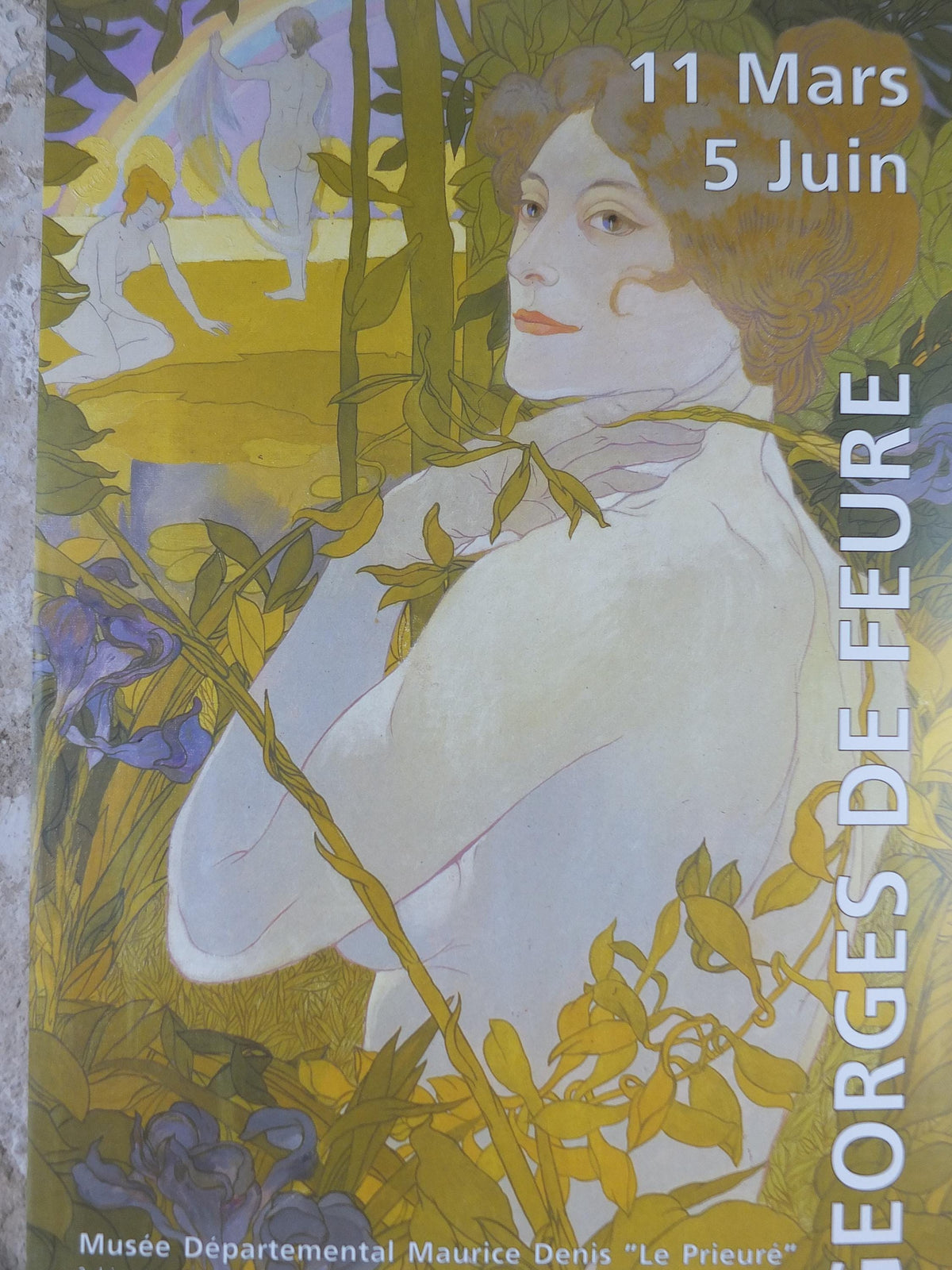 1995 Georges de Feure Poster, The Woman With the Iris 1897, La Femme À l'Iris, Art Nouveau, Symbolism post impressionism, wall art decor