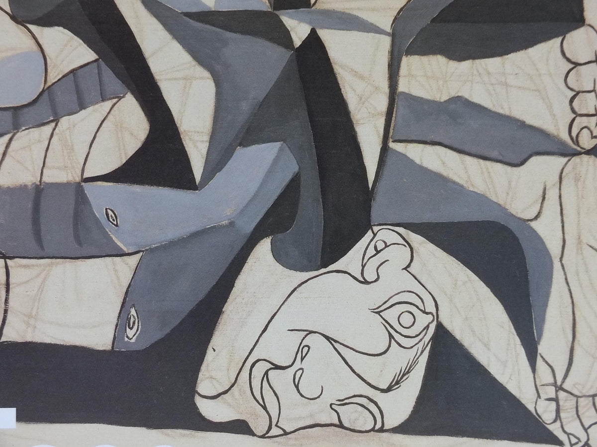 1996 Pablo Picasso and Nick Ut Poster, Centre Georges Pompidou, Le Charnier, The Mass Grave 1945 , The Terror of War 1972, wall art decor