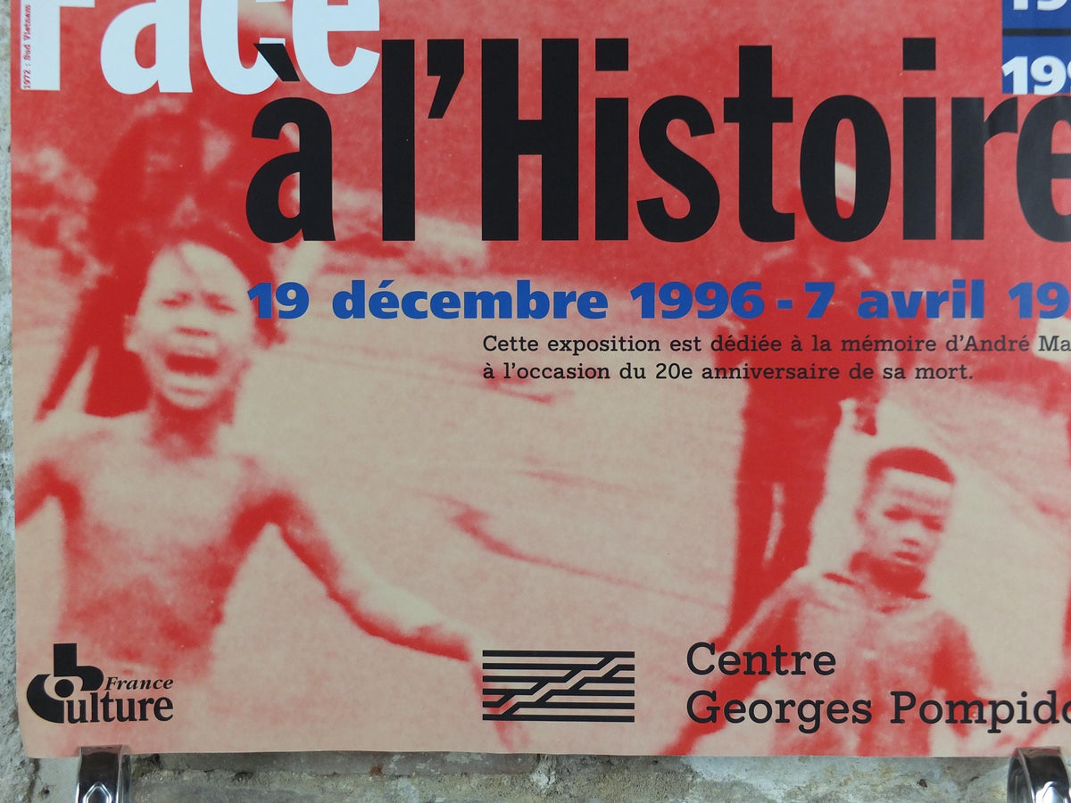1996 Pablo Picasso and Nick Ut Poster, Centre Georges Pompidou, Le Charnier, The Mass Grave 1945 , The Terror of War 1972, wall art decor