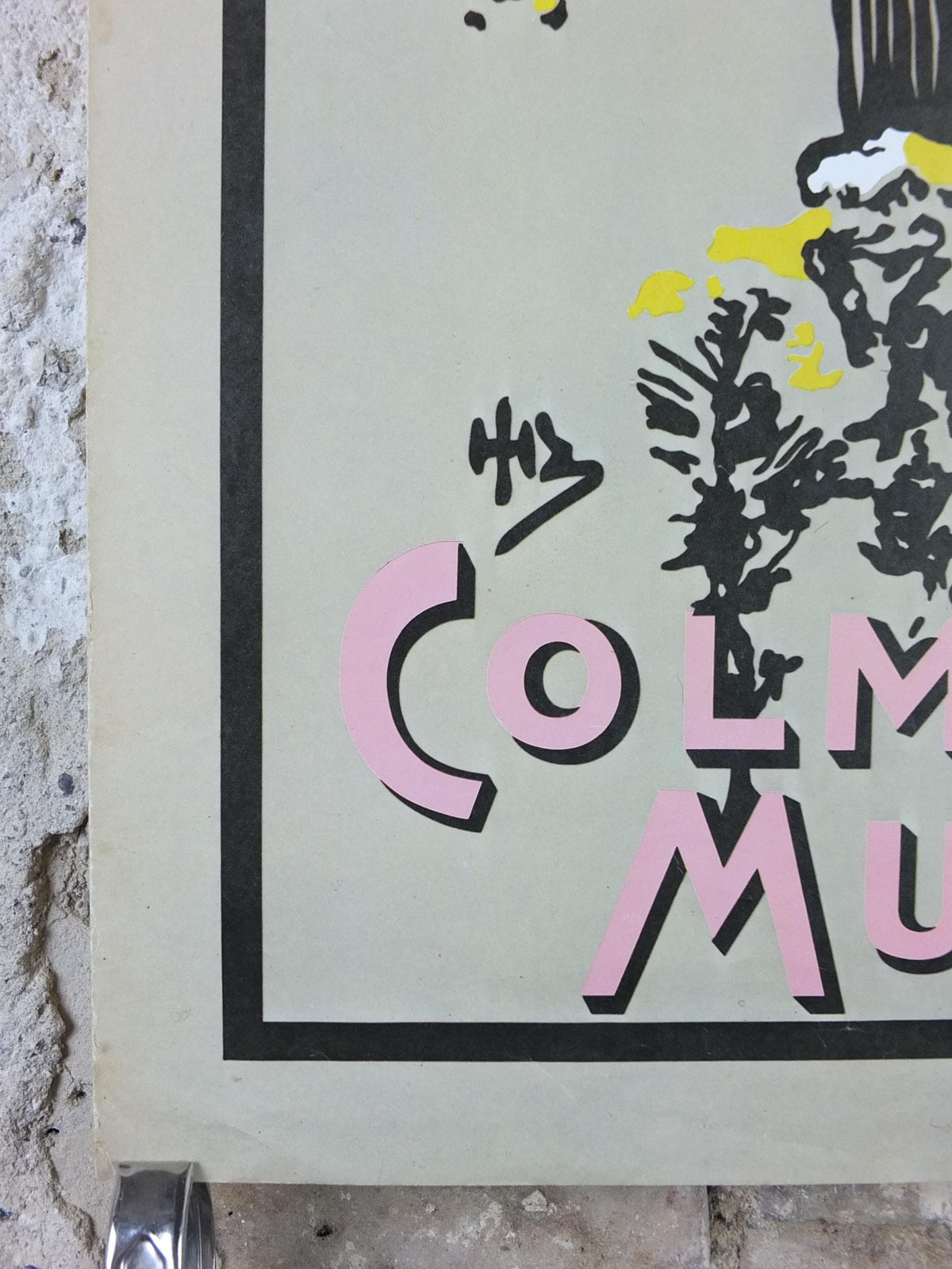 1970s Colemans Mustard Poster, woman gathering yellow flowers, Kitchen decoration or Kitchenalia print wall art decor