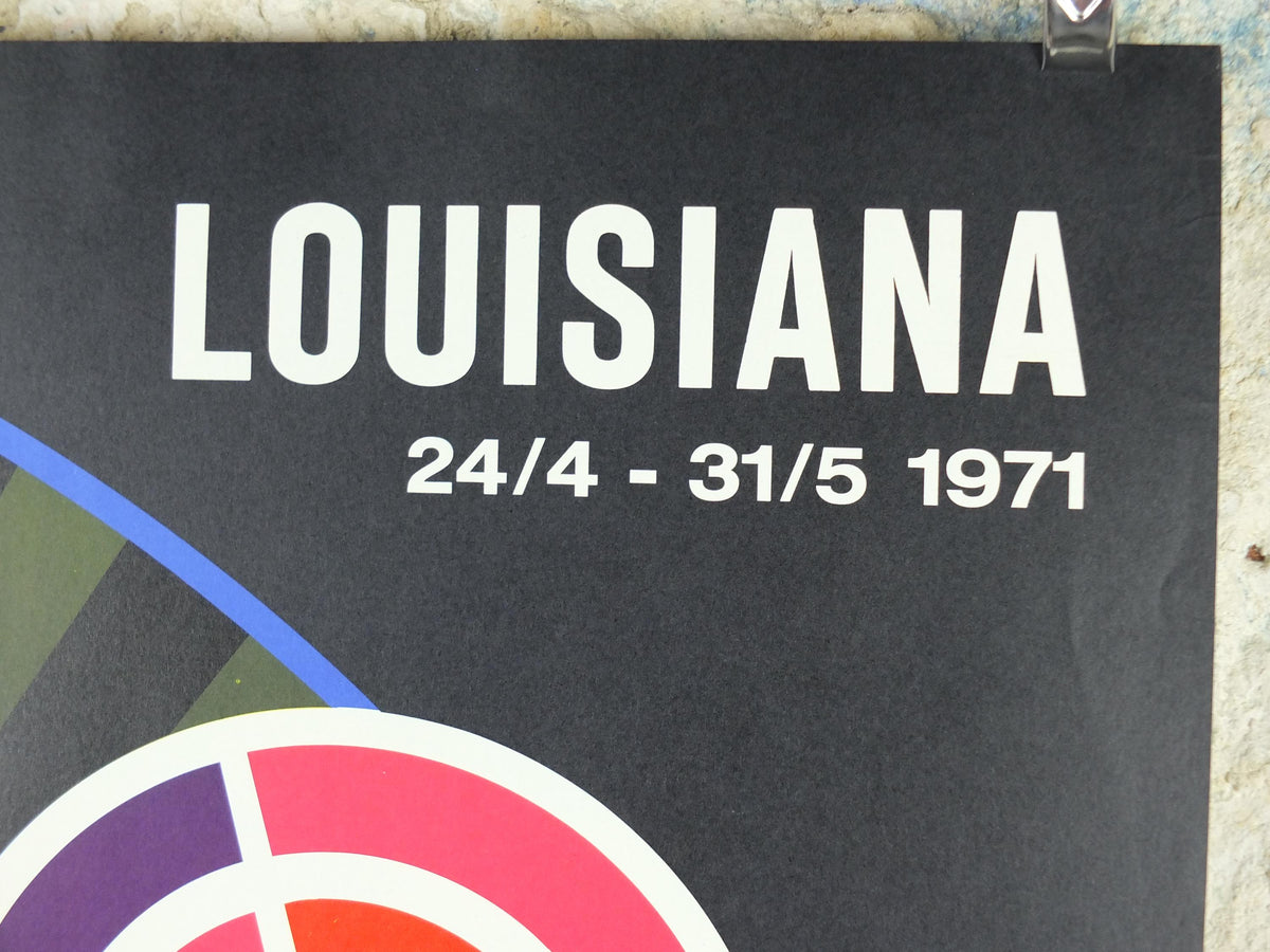 1971 Henning Damgård Sørensen Poster, Words and Images, Louisiana, geometric abstract movement artist gallery exhibition, wall art decor