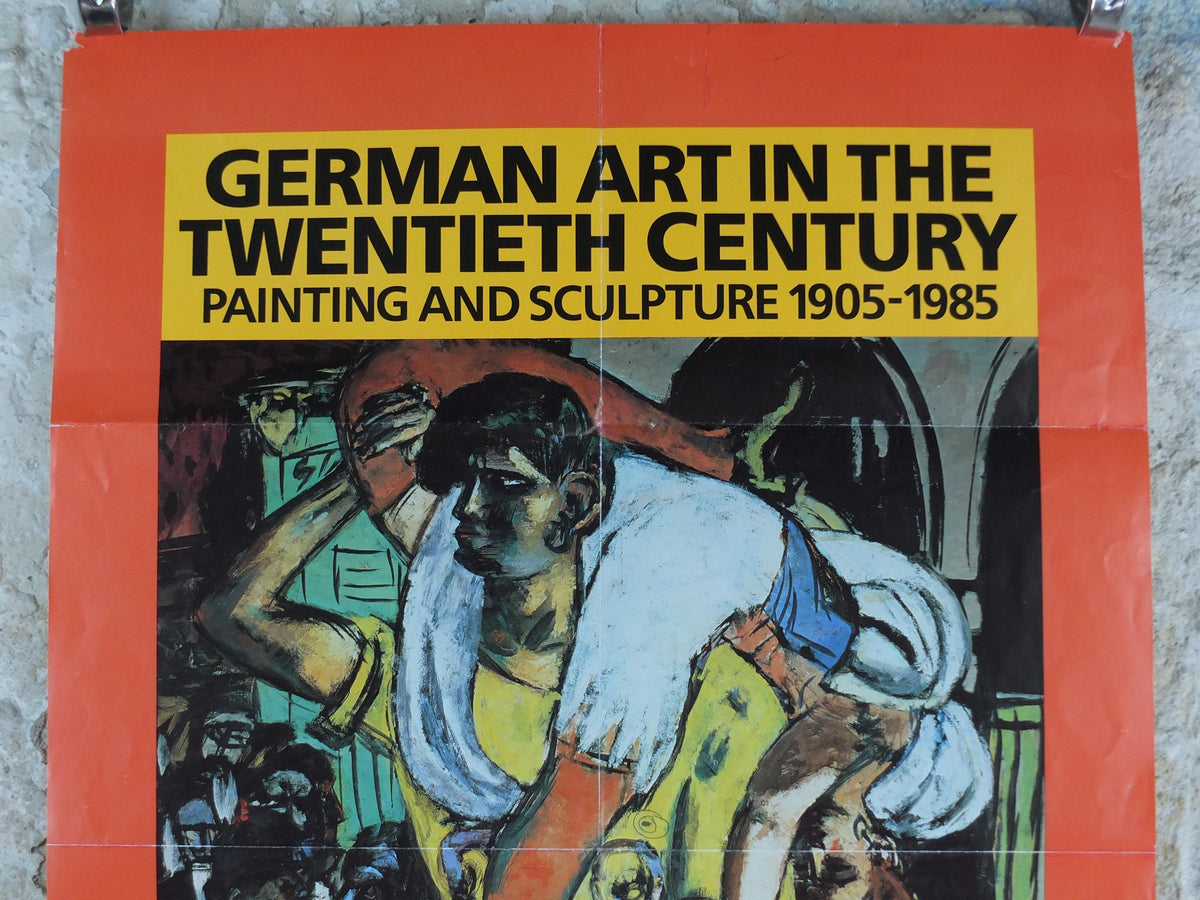 1985 Max Beckmann Poster, Dance of the Cut throats 1938, Royal Academy of Arts, Expressionism New Objectivity, gallery exhibition, wall art