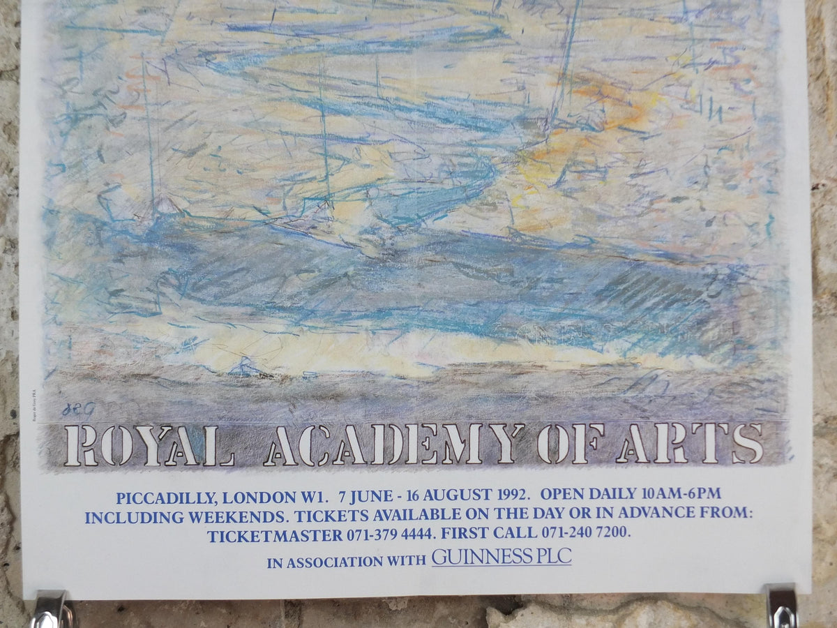 1992 Roger de Grey Poster, Seascape, Royal Academy of Arts, Summer Exhibition, exhibition wall art decor