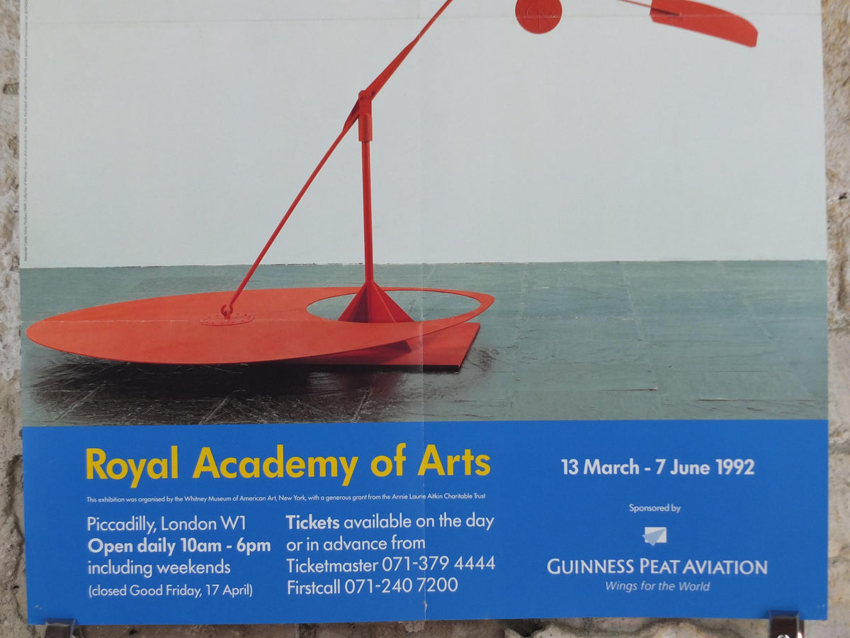1992 Royal Academy of Arts Poster, Alexander Calder, "Indian Feathers" 1969 Innovative Mobiles artist gallery exhibition, wall art decor