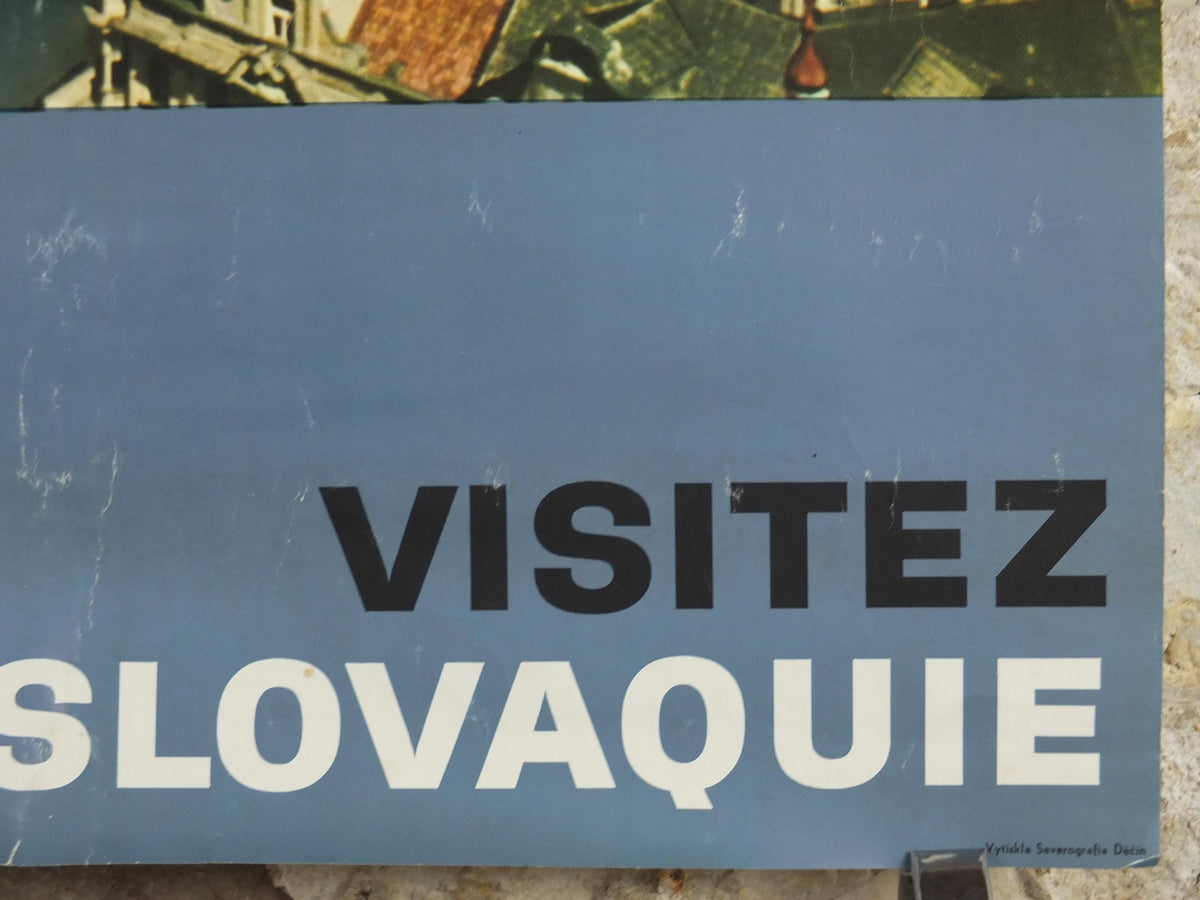 1960s Prague Poster, Cedok Visitez la Tchecoslovaquie, Visit Czechoslovakia, Czechia, Vltava River, travel wall art decor