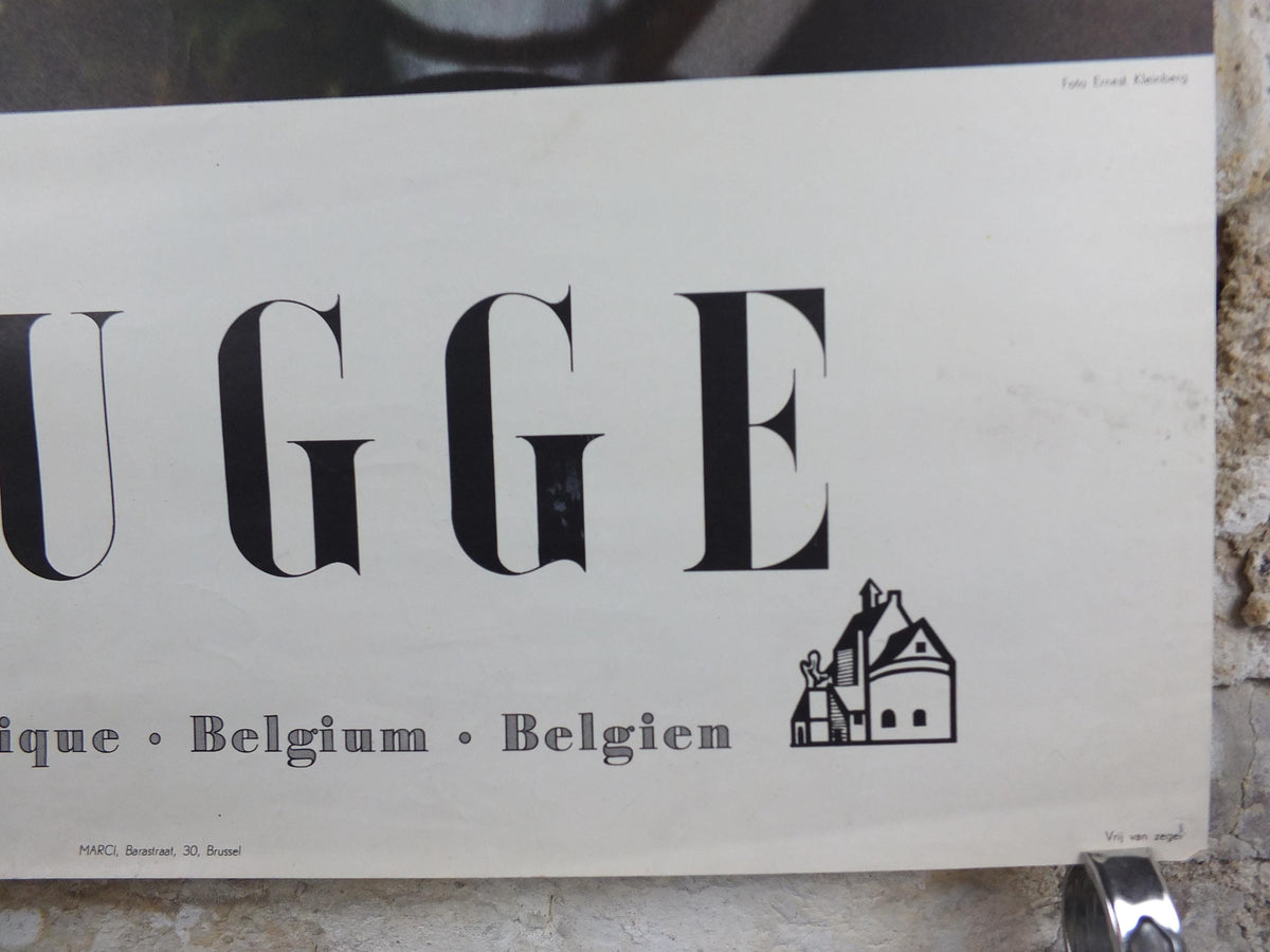 1960s Belgium Travel Poster, Bruges, Brugge, Venice of the North, canals, Belgique travel tourism holiday vacation wall art