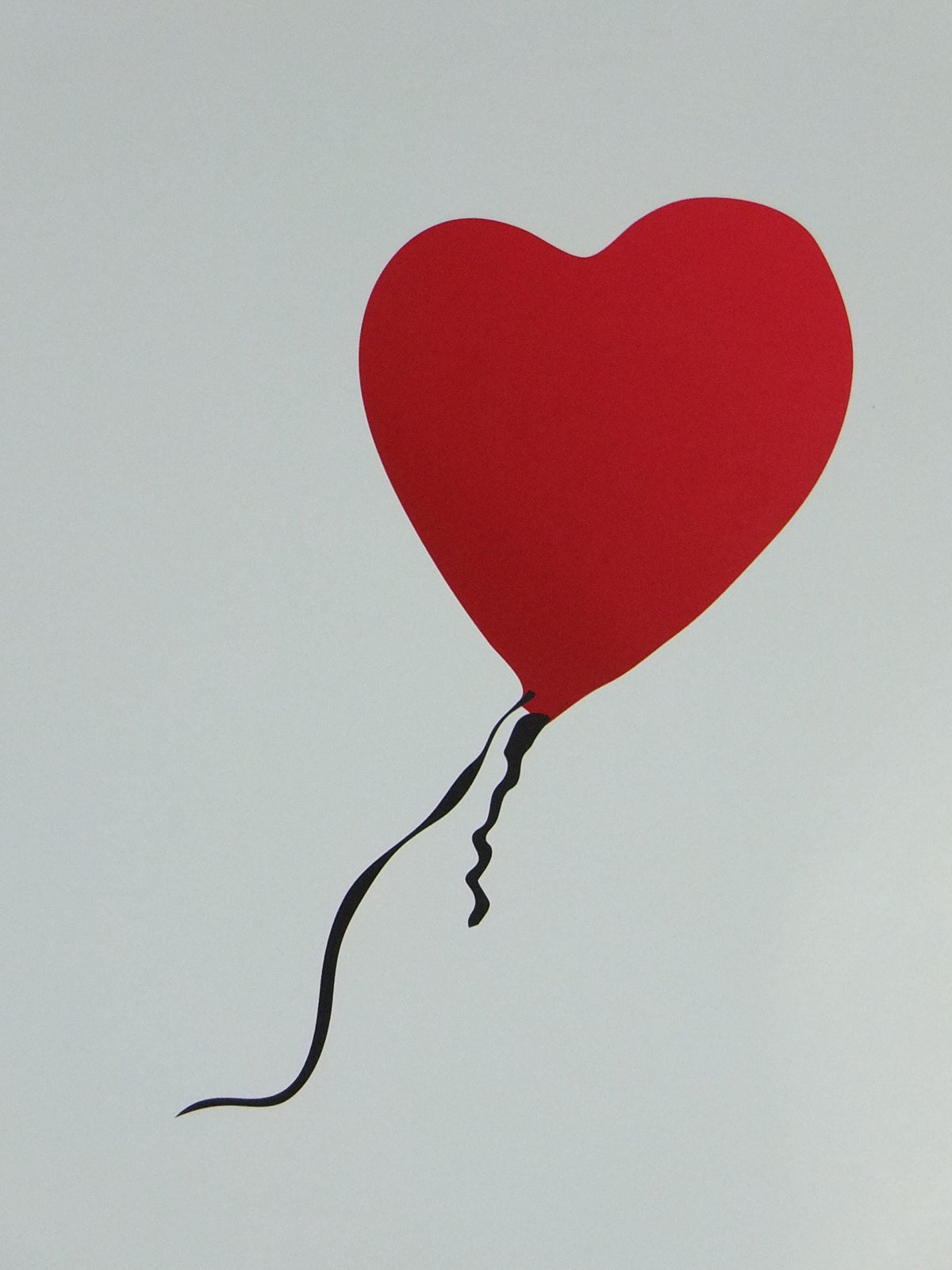 2000s Banksy Poster, Girl with Balloon, Red heart balloon, London, Pop Art gallery exhibition, wall art decor