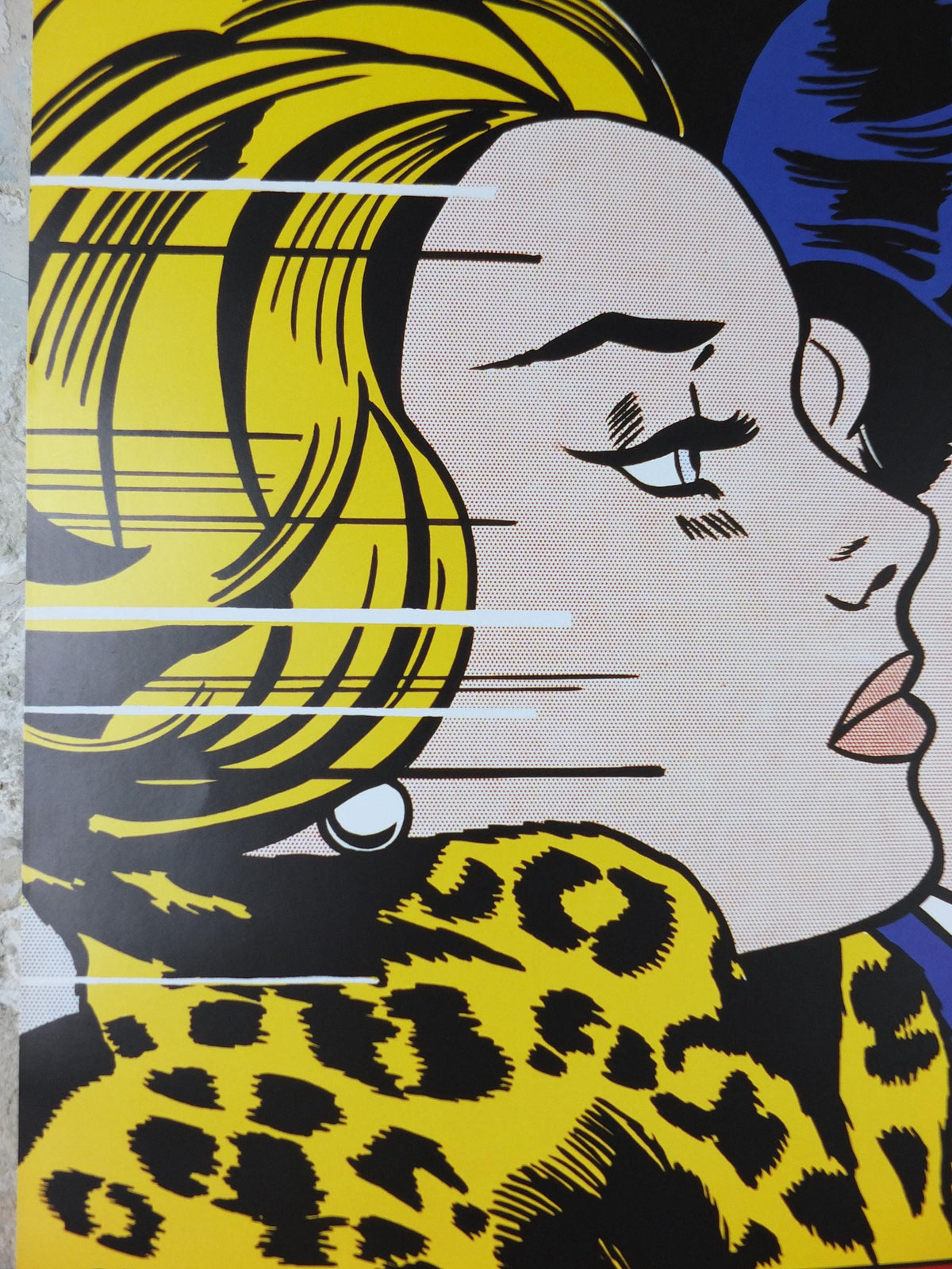 2011 Roy Lichtenstein Poster, "In the Car" 1963, A couple driving together, Gallery Exhibition wall art decor