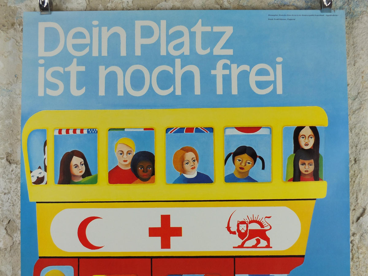 Red Cross Poster, There is room, International Federation of Red Cross and Red Crescent Societies (IFRC), humanitarian aid wall art decor