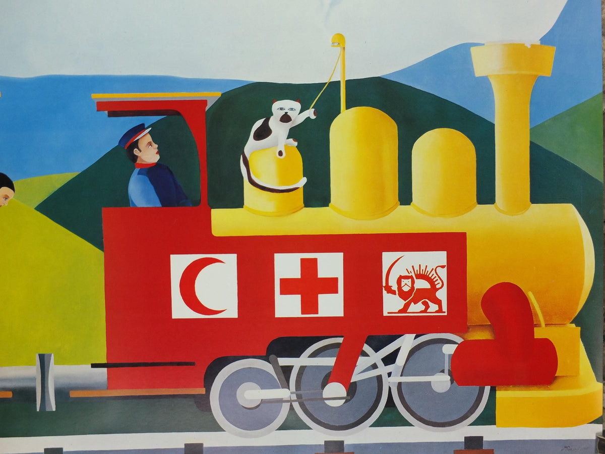 Red Cross Poster, Get in with us, International Federation of Red Cross and Red Crescent Societies (IFRC), humanitarian aid wall art decor