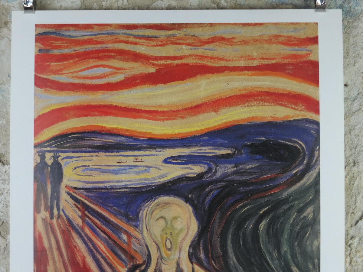 2001 Edvard Munch Poster, The Scream 1893, Arken Museum for Moderne Kunst, Expressionism, Symbolism, gallery exhibition, wall art decor