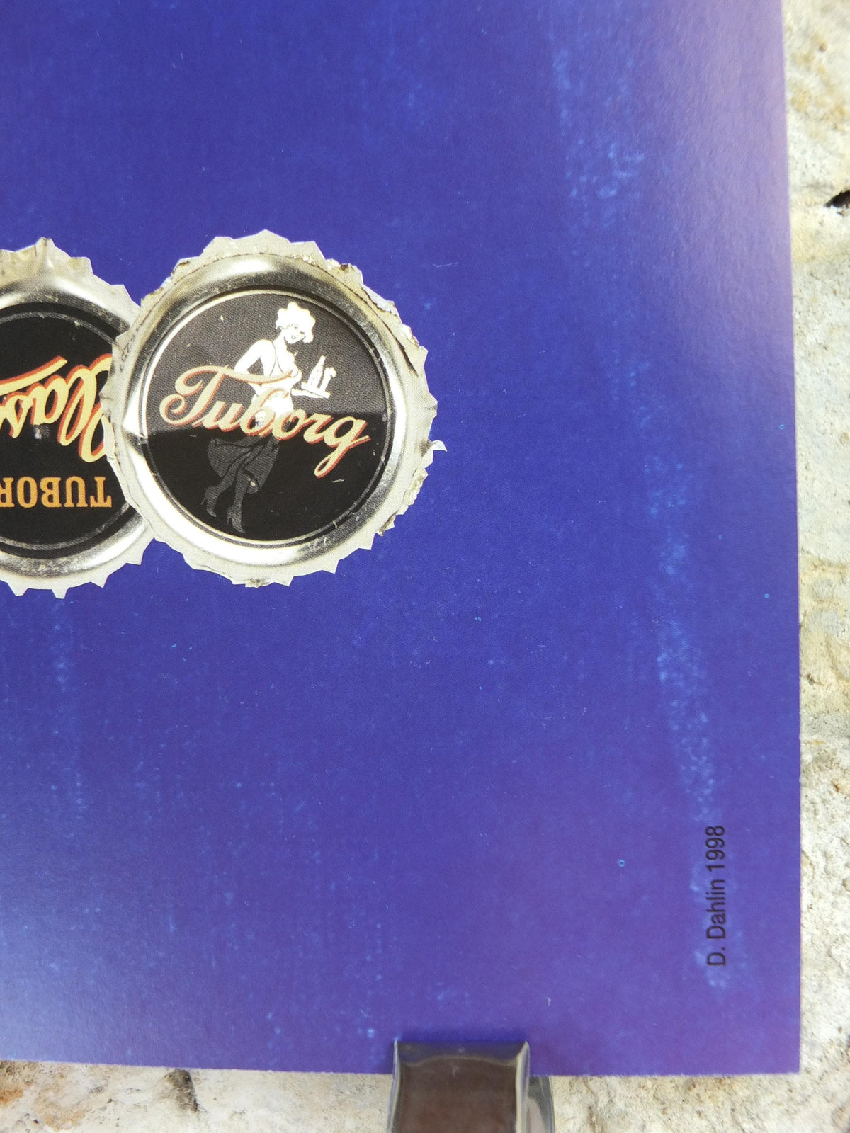 1998 Copenhagen Jazz Festival Poster, Abstract and Tuborg Beer, by D Dahlin, Denmark, music, wall art decor