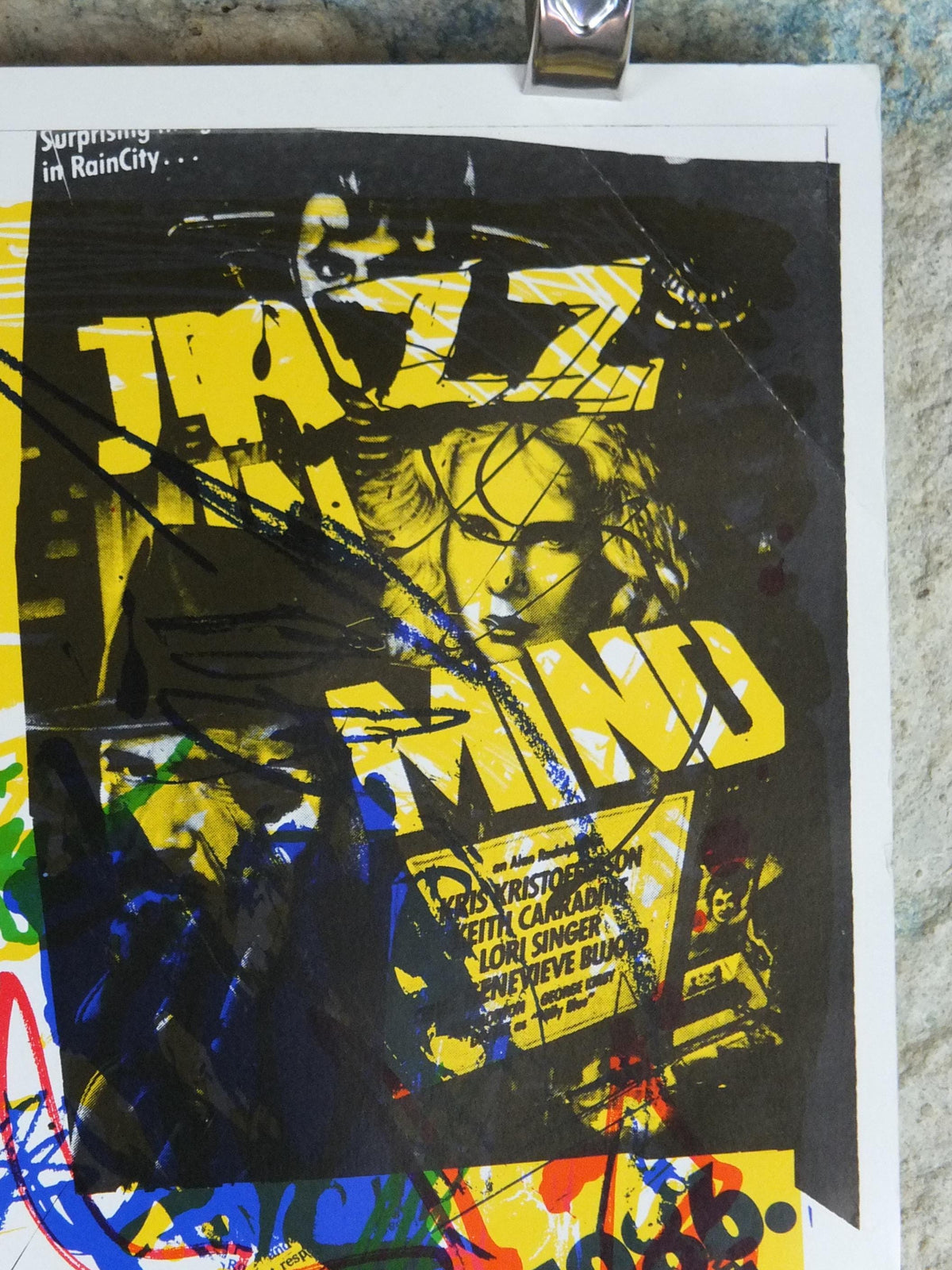 1986 Copenhagen Jazz Festival Poster, lots of messy busy energy, by Jens Jørgen Thorsen, Denmark, music, wall art decor