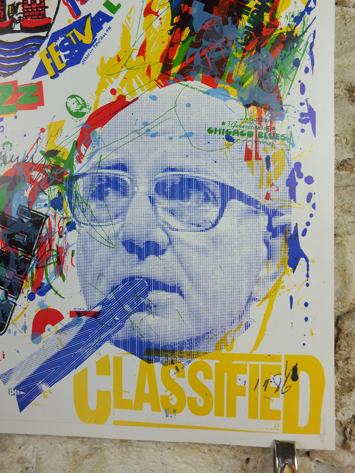 1986 Copenhagen Jazz Festival Poster, lots of messy busy energy, by Jens Jørgen Thorsen, Denmark, music, wall art decor