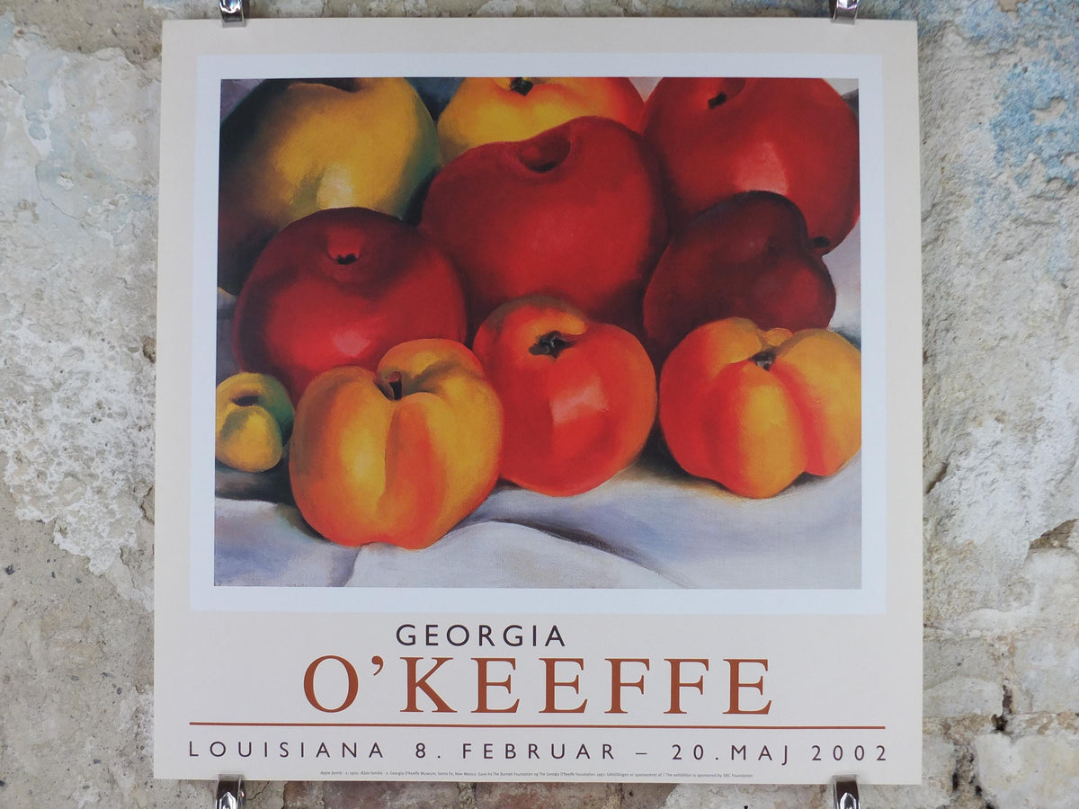 2002 Georgia O'Keeffe Poster, Apple Family 1920, American modernism, Precisionism, gallery exhibition wall art decor