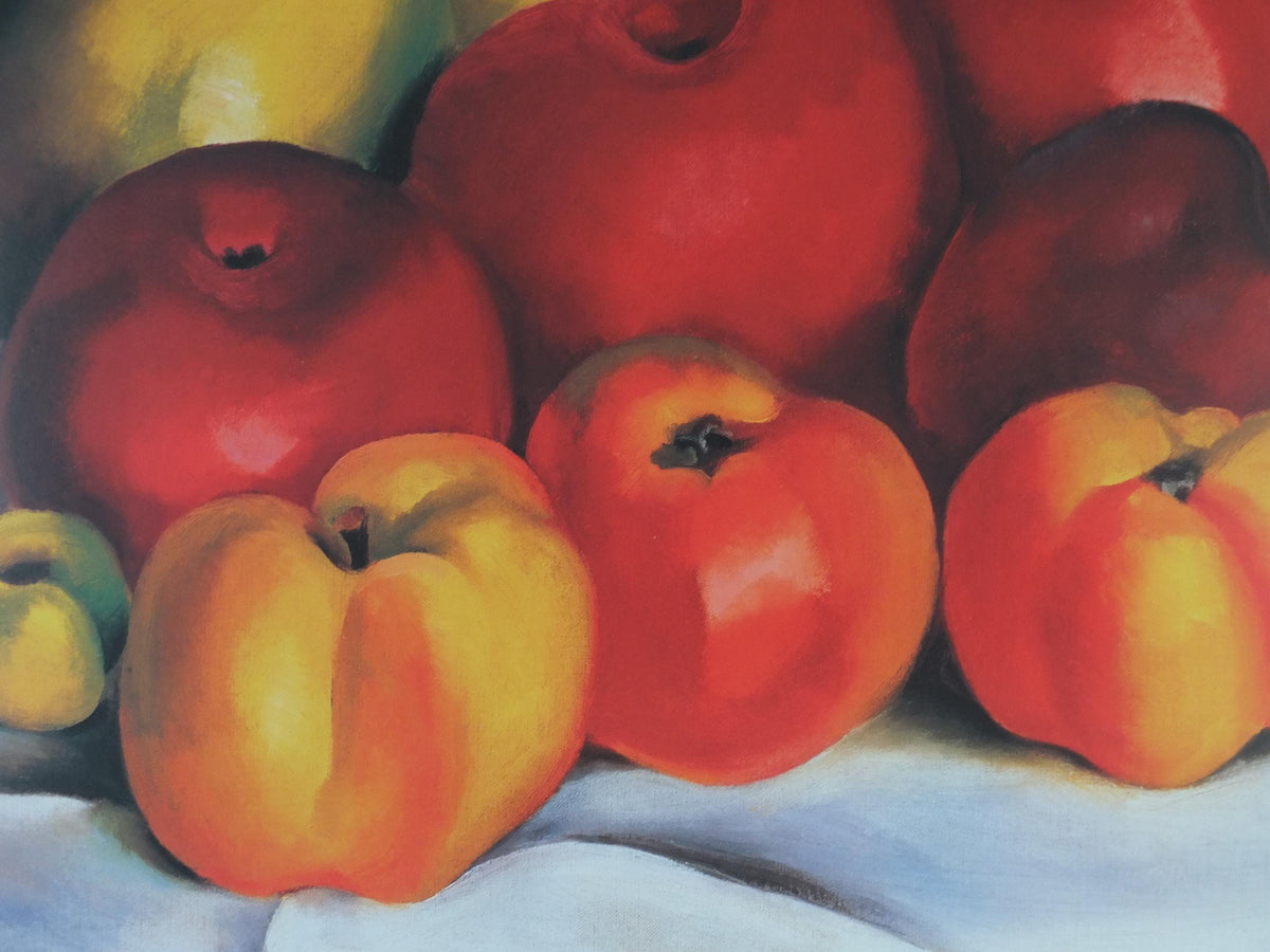 2002 Georgia O'Keeffe Poster, Apple Family 1920, American modernism, Precisionism, gallery exhibition wall art decor