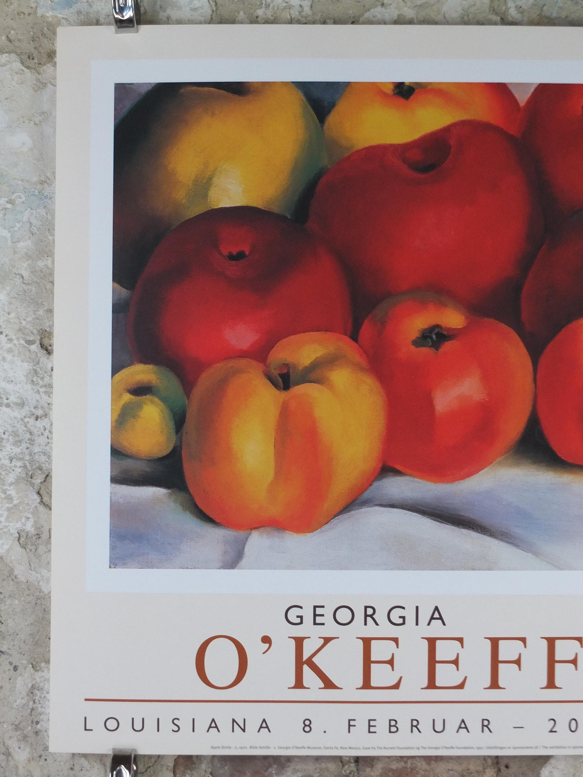 2002 Georgia O'Keeffe Poster, Apple Family 1920, American modernism, Precisionism, gallery exhibition wall art decor