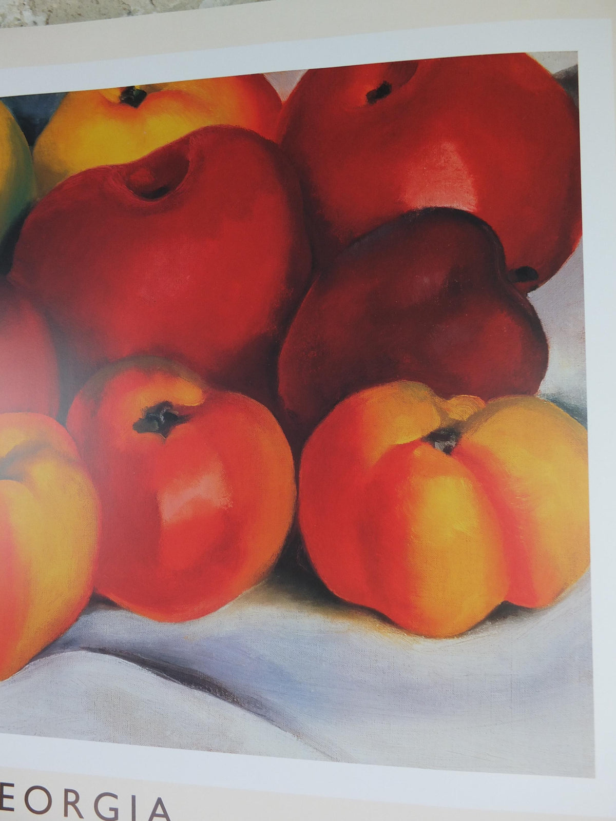 2002 Georgia O'Keeffe Poster, Apple Family 1920, American modernism, Precisionism, gallery exhibition wall art decor