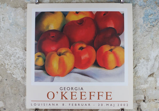 2002 Georgia O'Keeffe Poster, Apple Family 1920, American modernism, Precisionism, gallery exhibition wall art decor