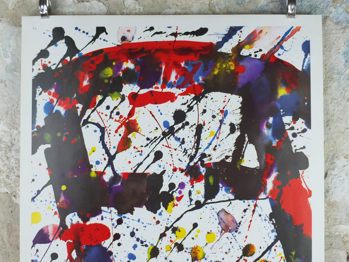 1983 Sam Francis Poster, Studio Marconi, abstract expressionism, gallery exhibition, wall art decor