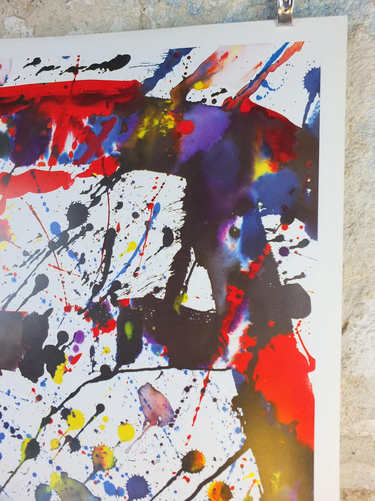 1983 Sam Francis Poster, Studio Marconi, abstract expressionism, gallery exhibition, wall art decor