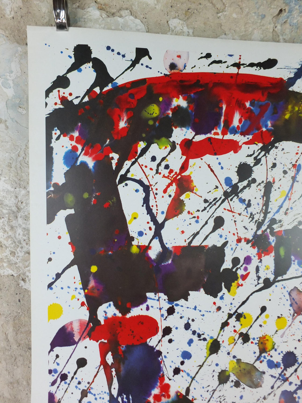 1983 Sam Francis Poster, Studio Marconi, abstract expressionism, gallery exhibition, wall art decor