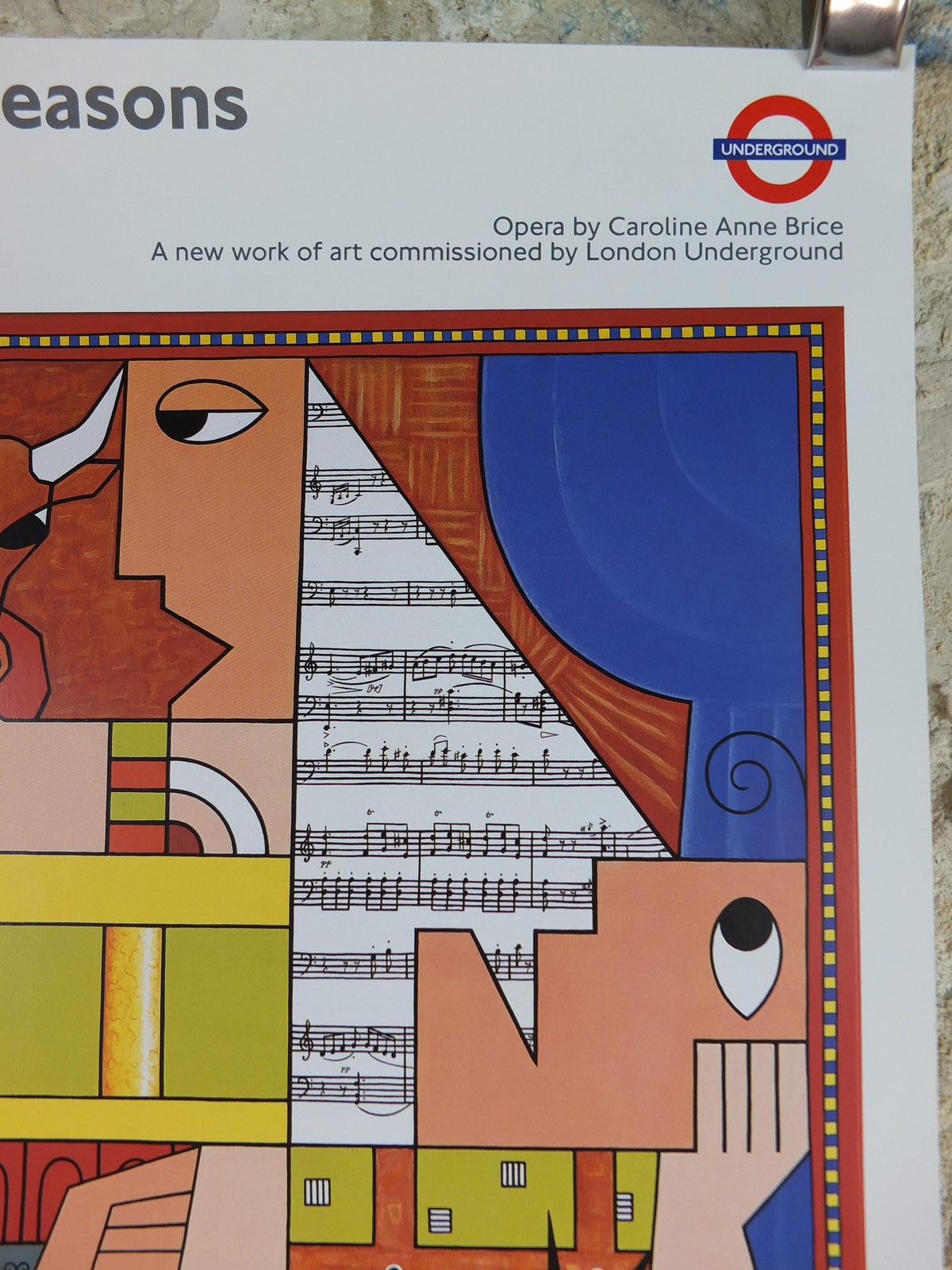 1992 Tube London Underground Poster, Covent Garden, A Garden for All Seasons, by Caroline Anne Brice, travel history, wall art decor